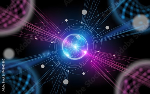 A vibrant display of interconnected elements, representing the core of energy