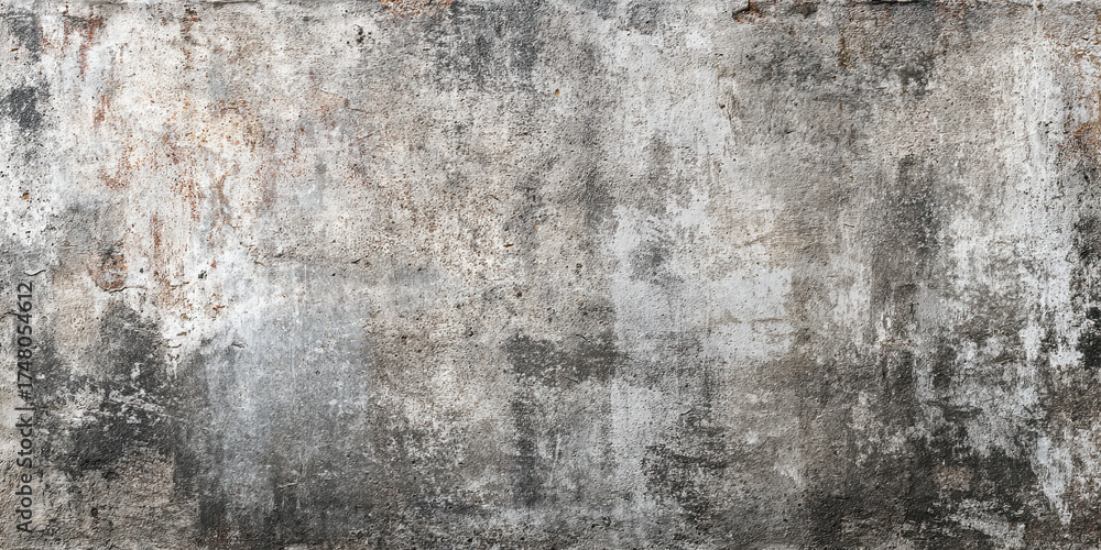 Fototapeta premium Grayish white plaster background with delicate cracks and even fade.