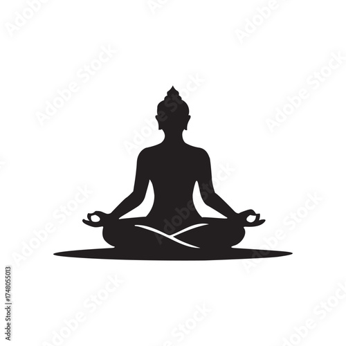 Lord buddha vector illustration for logos tattoos