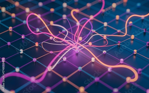 An abstract image of interconnected network