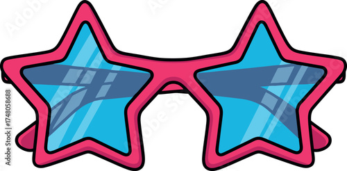 Star Shaped Sunglasses with Pink Frame