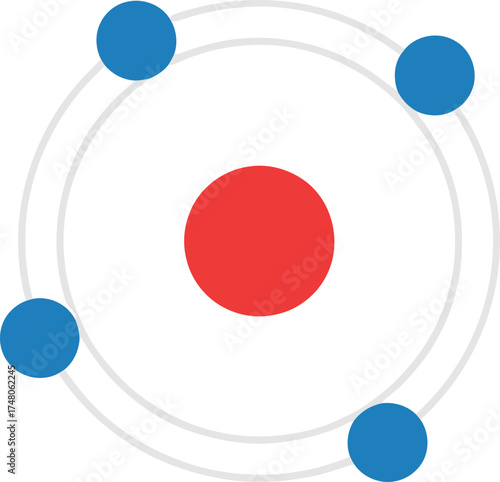 Abstract Atom Model: Nucleus and Electrons