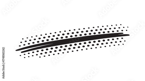 Halftone effect with parallel lines vector illustration for graphic design isolated on white background
