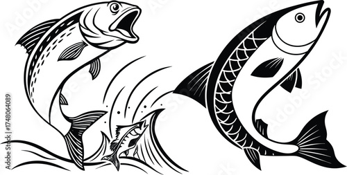 Eco Friendly Fishing Concept with Human Hand Holding Fish and Water Droplet  Conservation Artwork