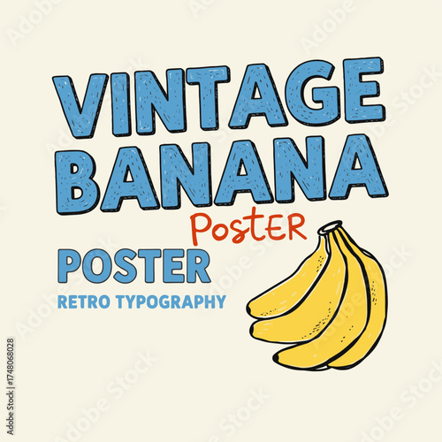 Fresh Tropical Delight Design. Banana fruit set. Banana art. Summer food poster design. Nature fruit club print design. Organic food artwork. Fruits of the spirit.