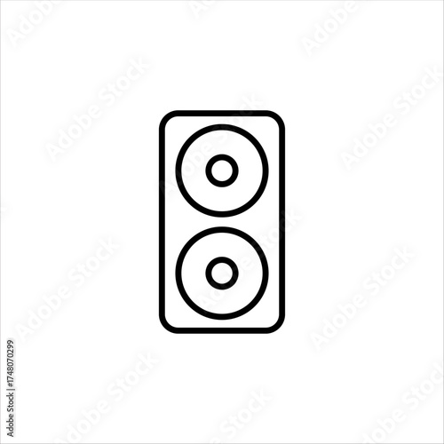 Vertical Double Speaker Stereo Audio System Icon