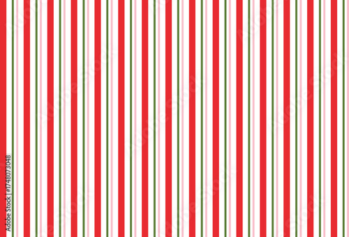 Christmas candy can seamless pattern. Red pink and green diagonal stripes background. Repeating decoration wallpaper. Winter holiday lines backdrop. Christmas peppermint present wrapping