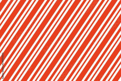 Christmas candy can seamless pattern. Red pink and green diagonal stripes background. Repeating decoration wallpaper. Winter holiday lines backdrop. Christmas peppermint present wrapping