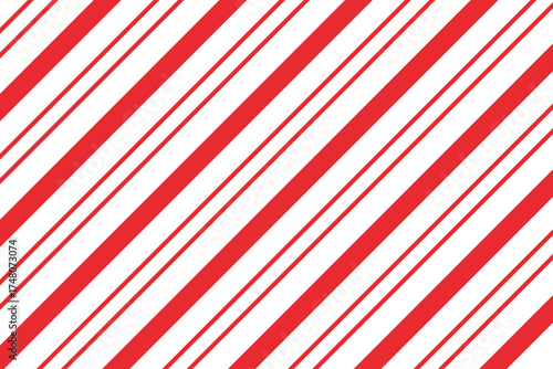 Christmas candy can seamless pattern. Red pink and green diagonal stripes background. Repeating decoration wallpaper. Winter holiday lines backdrop. Christmas peppermint present wrapping