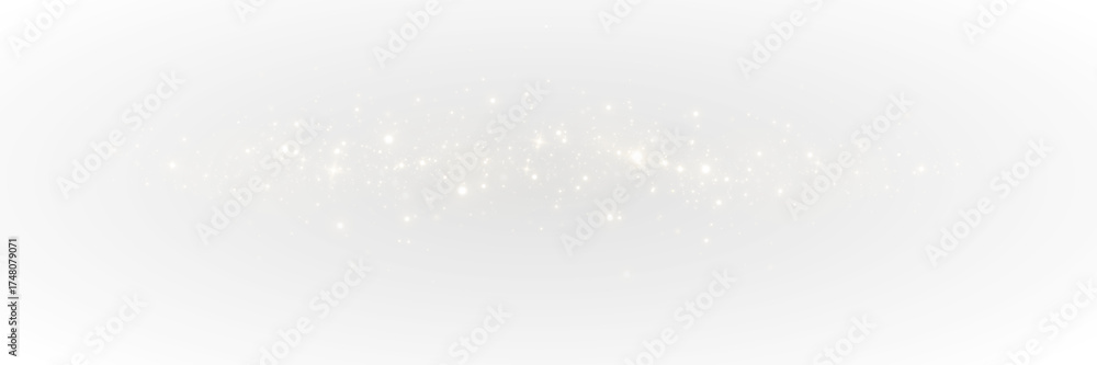 Obraz premium Golden Glow Particle PNG. Sparkling Dust with Stars, Shimmer Effect and Confetti Light for Festive Christmas and Celebration Backgrounds