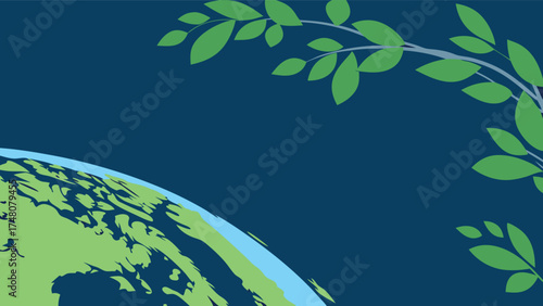 Vibrant Earth illustration highlighting environmental awareness and sustainability, perfect for green initiatives and ecological projects, originally vector art