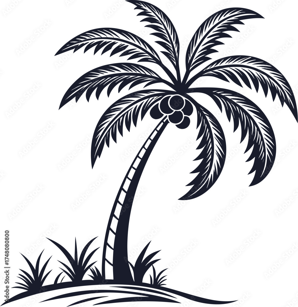 Fototapeta premium palm tree silhouette