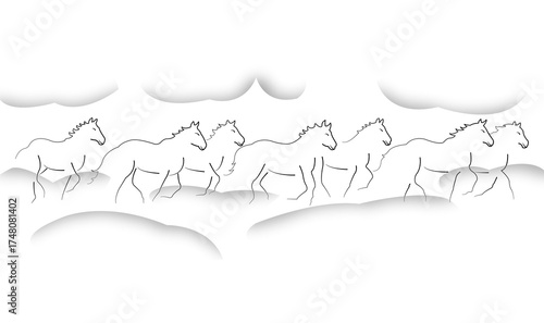 vector horse silhouette