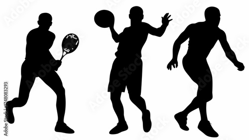 Dynamic athletes in action poses showcasing strength and agility, perfect for fitness, sports, and health-related designs, originally a scalable vector graphic