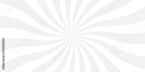 sunburst pattern white and gray design. Vintage sunrays illustration swirl line. sun beam vector banner design pop art comic burst gradient concept pattern.	