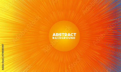 Bright abstract orange and yellow sun vector illustration with light rays and a summer burst pattern