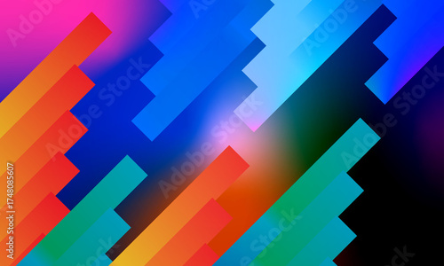 An abstract colorful vector design showcasing 3D arrows pointing up as a symbol of business growth and success on a web banner