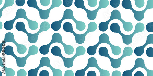 abstract seamless pattern with blue wave dots meatball wallpaper texture design.