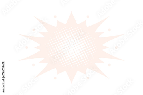 Abstract Halftone Dot Pattern in Black and White