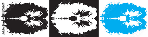 Abstract hand-drawn brush stroke vector set.  abstract hand-drawn brush stroke vectors in black, white, and blue colors. Ideal for backgrounds, grunge , and artistic textures.EPS10AI.