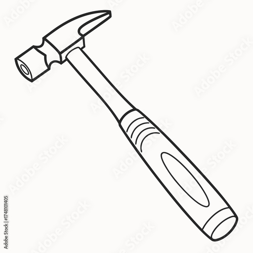 Vector art of hammer