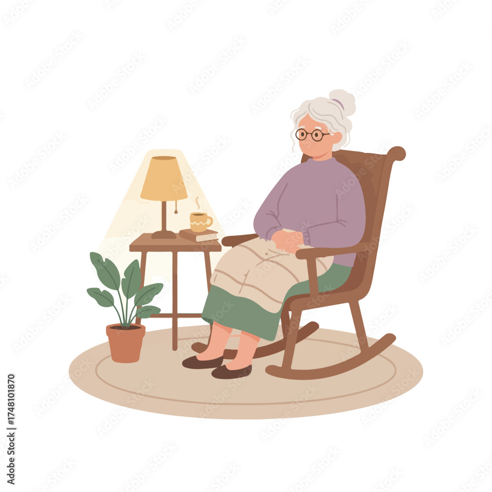 Fototapeta premium International Day for Older Persons. Vektor, ilustration