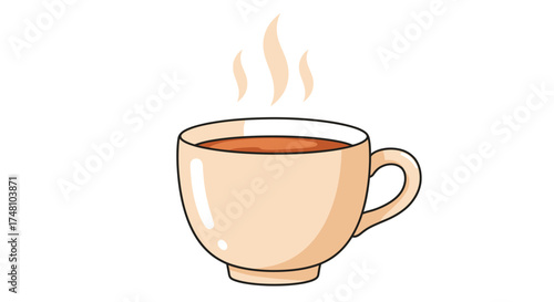 A delightful cup of hot coffee with steam rising, perfect for a morning in Magelang