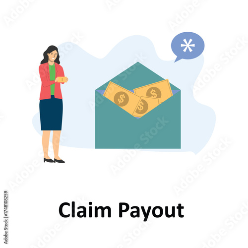 Claim Payout Vector Illustration Which can easily edit or modifyClaim Payout Vector Illustration Which can easily edit or modify