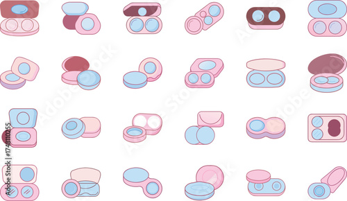 Hospital Equipment, Doctor Tools, Nurse Supplies, Medical Technology Devices, Stethoscope, Syringe, Mask, Tooth, Medicine Bottle, First Aid Kit, and Healthcare Vector Illustration on White Background