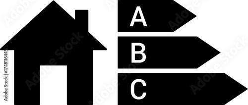 Energy-Efficient Home Design insulation icon. Energy efficiency icon, Electricity consumption, Efficiency rating sign, Sustainable living, Eco certification. Vector