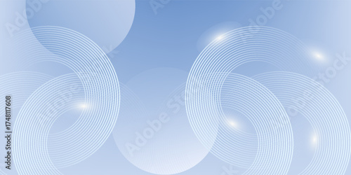 Abstract blue modern background with circle elements. Digital technology concept.