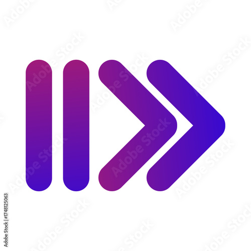 Purple Blue Gradient Right Arrow Icon