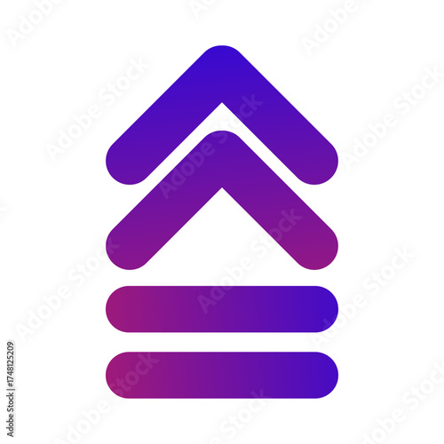 Purple Blue Gradient Up Arrow Icon