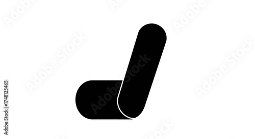 Simple Black and White Illustration of a Comfortable Chair for Interior Design and Furniture