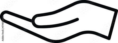 Hand gesture line icon set