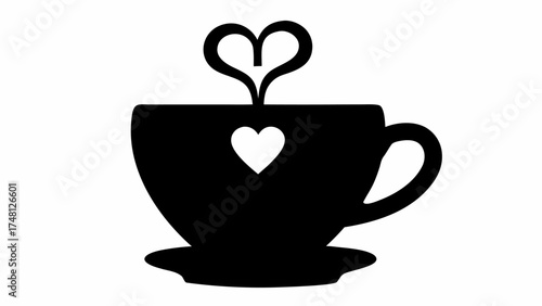 Steaming cup of love conveying warmth and affection, a symbol of cozy moments and heartfelt connections for Valentine's or any special occasion