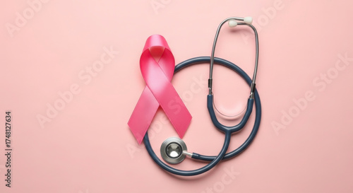 Wallpaper Mural Breast Cancer Awareness Medical Stethoscope And Pink Ribbon Symbol Torontodigital.ca