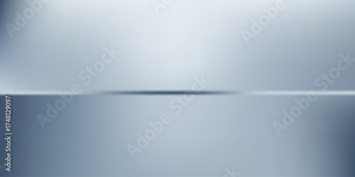 Blue white gradient abstract pattern studio background Light gives luxurious shine. Walls and floor of room sparkling, flat metal, with deep curves and dimensions concept.