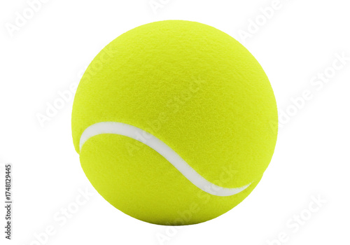 Isolated yellow tennis ball for sports, fitness, and recreational activities advertisement