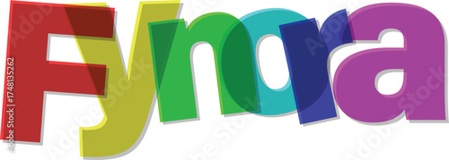 Colorful fridge magnets spelling words with blue, yellow, and red letters for education and school