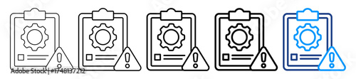 Risk Management Icon Different Style Outline Collection Set