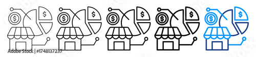 Market Segmentation Icon Different Style Outline Collection Set
