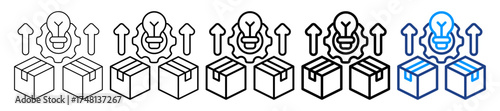 Product Development Icon Different Style Outline Collection Set