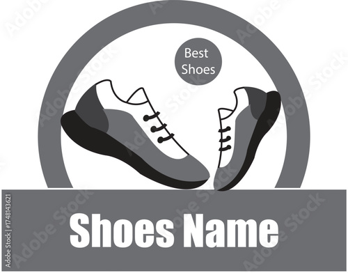This vector is shoes logo. Brand name