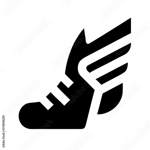Winged shoe icon representing speed and agility