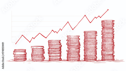 Professional Financial Growth Chart for Investment ROI Success