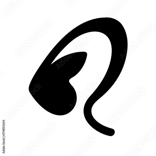 Abstract ear illustration, hearing concept