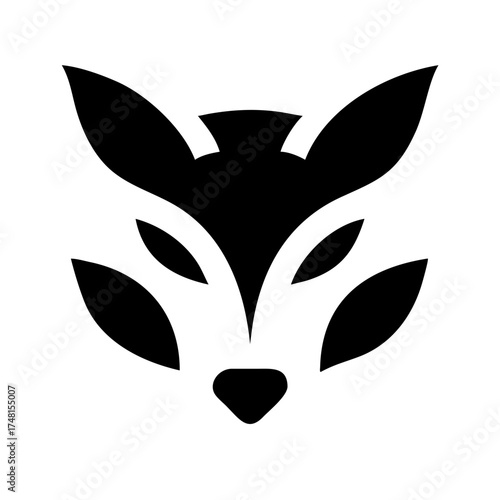 Minimalist fox head illustration, a symbol of cunning and intelligence