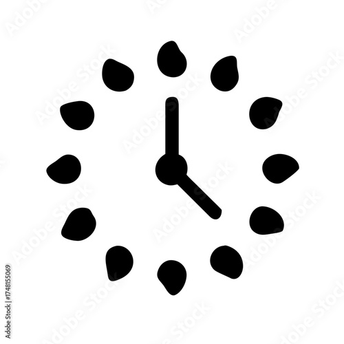 A clock with a unique design showing the time