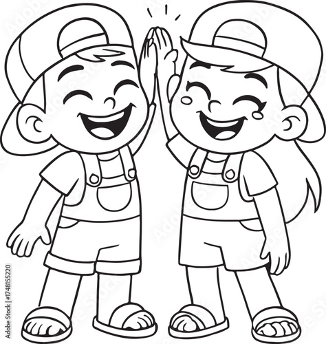 Image Description

Cartoon vector illustration of a smiling boy and girl couple wearing hats, sharing a fun winter kiss.